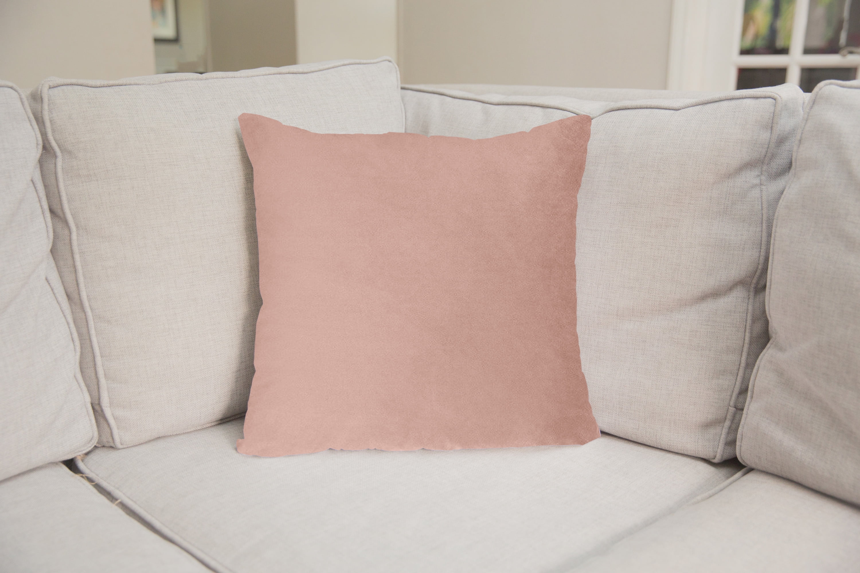 Housse de coussin décoratif Mainstays, unie, 18 x 18 po, Core rose