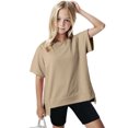 thumbnail image 5 of Plebaso T-shirts Surdimensionnés pour Garçons Filles Manches Courtes Décontractés T-Shirts Unis Enfants Col Rond Hauts Légers, 5 of 5