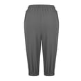 thumbnail image 4 of Timegard Shorts pour Femmes, Taille Haute Élastique, Cordon de Serrage, Bas Resserré, Shorts Mi-Cuisse Décontractés avec Poches, 4 of 6