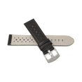 thumbnail image 4 of Extra Long (XL) 22mm GT Rally Perforated Leather Watch Strap Band, Stainless Steel Buckle, 4 of 7