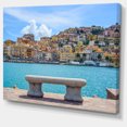 thumbnail image 2 of Banc de Bord de Mer à Port Santo Stefano - Grande Toile d'Art de Bord de Mer, 2 of 3