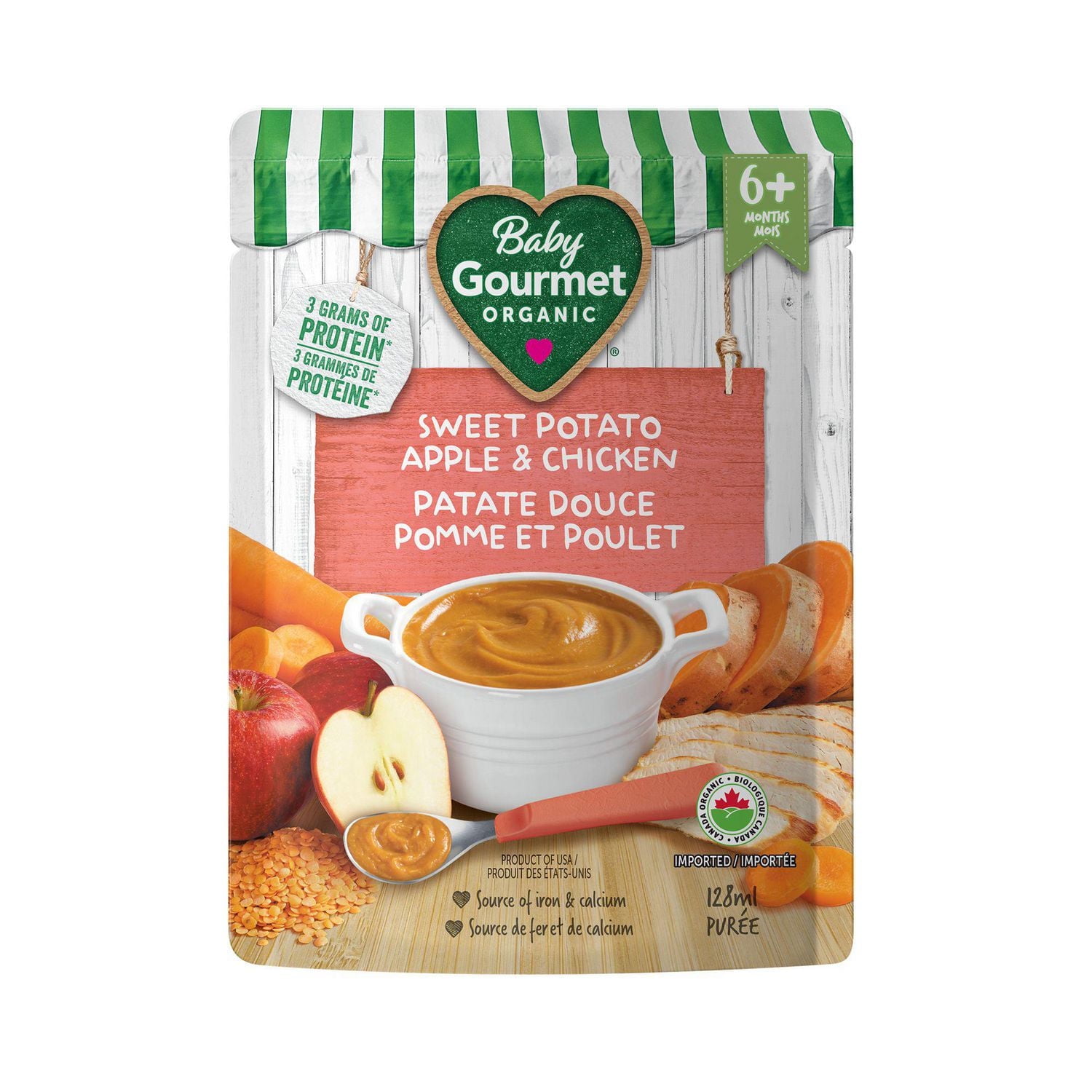 Baby Gourmet Organic Meal Sweet Potato Apple & Chicken Various Sizes