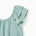 thumbnail image 4 of PatPat Family Matching Green Plaid Shirt or Ruffle Sleeves Bow Side Wrap Bottom Dress with Hidden Snap, 4 of 5
