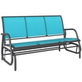 thumbnail image 1 of Outsunny 3-Seat Outdoor Glider Chair, Patio Rocking Chair, Blue, 1 of 10