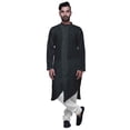 thumbnail image 4 of Atasi Indian Button Down Mens Long Kurta Solid Party Shirt Engagement Clothing, 4 of 5