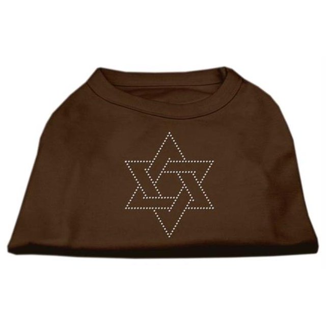 Étoile de David Chemise en Strass Brun Med (12)