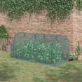 thumbnail image 2 of Outsunny 8 x 3ft Crop Cage with Two Zippered Doors Dark Green, 2 of 9