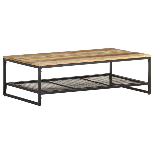 vidaXL Table Basse 110x60x35 cm Bois Massif Recyclé