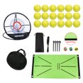 thumbnail image 1 of Golf Swing Trainer Chipping Net Golf Training Aids Indoor Outdoor Foldable Chipping Pitching Cages Hitting Mat Combination B, 1 of 6