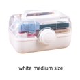 thumbnail image 2 of Wweixi Pill Case Capacity 2-layers Drawer Family Loaded Emergency First Aid Kit Organizer Multi-functional Plastic Container Home White Medium, 2 of 6