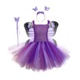 thumbnail image 1 of KAWELL Robe Fairy Papillon Costume Fille Halloween Costume en Maille Duveteuse, 1 of 5