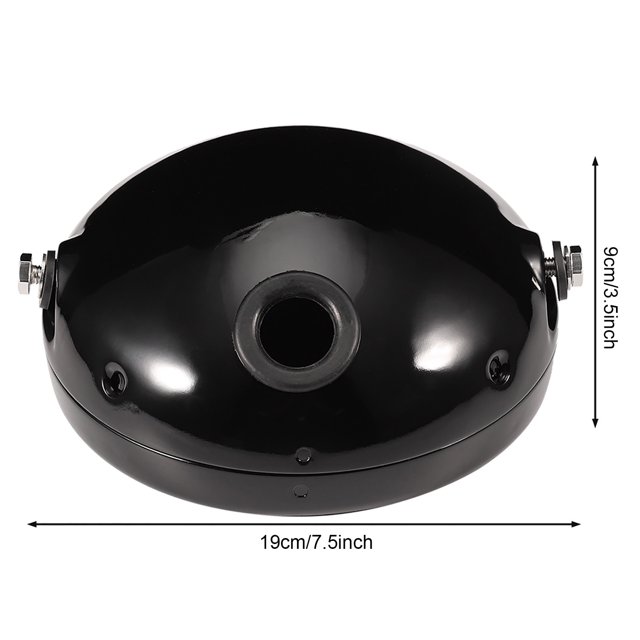 Couvercle de Phare Rond en Fer 7.5 X 3.5 Pouces pour Moto, Modification de Phare LED, Boîtier de Lampe Frontale pour Moto 7 Pouces