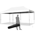 thumbnail image 1 of Gymax Abri Instantané 10'x20 Pieds Pliable, Robuste, Abri Solaire, Ajustable avec Sac, Blanc, 1 of 10