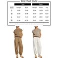 thumbnail image 5 of ORUYROP Ensemble 2 Pcs pour Femmes Ensemble de Détente Tendance Pull Tricoté Manches Courtes Mode, 5 of 5