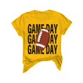 thumbnail image 4 of Charmgo Haut pour Femmes Tendance T-Shirts Jour de Match T-Shirt Imprimé 2D pour Femmes Manches Courtes Col Rond T-Shirt Mode Léger Doux Tenue Décontractée Vêtements pour Femmes Football Jaune TTG, 4 of 4