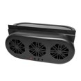 thumbnail image 1 of 3-Fan Car Exhaust Fan USB & Solar Powered Air Circulation Fan Ventilator Silent Air Vent Cooler Automotive Radiator Cooling Fan with Independent Switch, 1 of 7