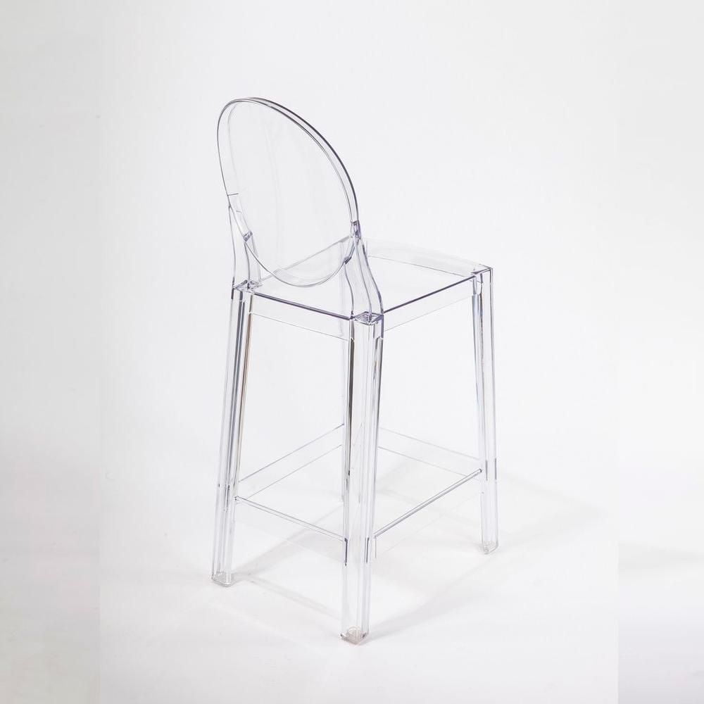 Ensemble de 6 tabourets de comptoir en plastique transparent de la collection Heavenly