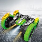 Kctiaxy Remote Control Cars Spray Stunt Car 2.4G Remote Control Dinosaur Car Light Music Dance Double Side Roll Car Rc Car Kids Toys