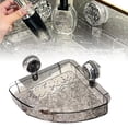 thumbnail image 2 of Bathroom Products No-Drill Clear Wall Light with Glacier Pattern Suction Cup Shelf — Multifunctional Triangle & Rectangle Storage Organizer for Bathroom and Shower, 2 of 4