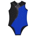 thumbnail image 3 of Choomomo Kid Girls Shiny Rhinestone Athletic Dance Gymnastics Leotards One Piece Ballet Dance Bodysuit Royalblue 16, 3 of 5