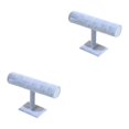 thumbnail image 1 of Shengyu Elegant Bracelet Holder Storage Rack T Bar Durable Display for Bangle Necklace Watch Grey 23 x 7 x 15CM 2Set, 1 of 6