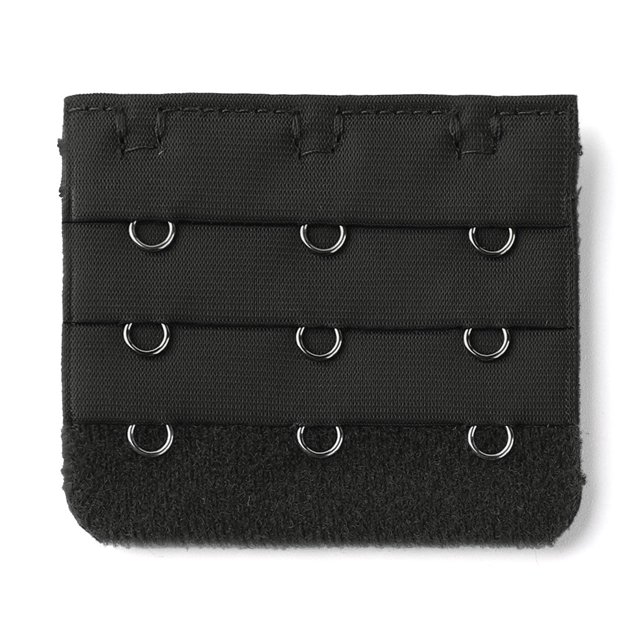 INSPIRE CHIC Rallonges de Soutien-Gorge pour Femmes à 3 Crochets 3 Rangées Bretelle de Soutien-Gorge Extensible Boucle Crochets Bande de Soutien-Gorge Noir 1