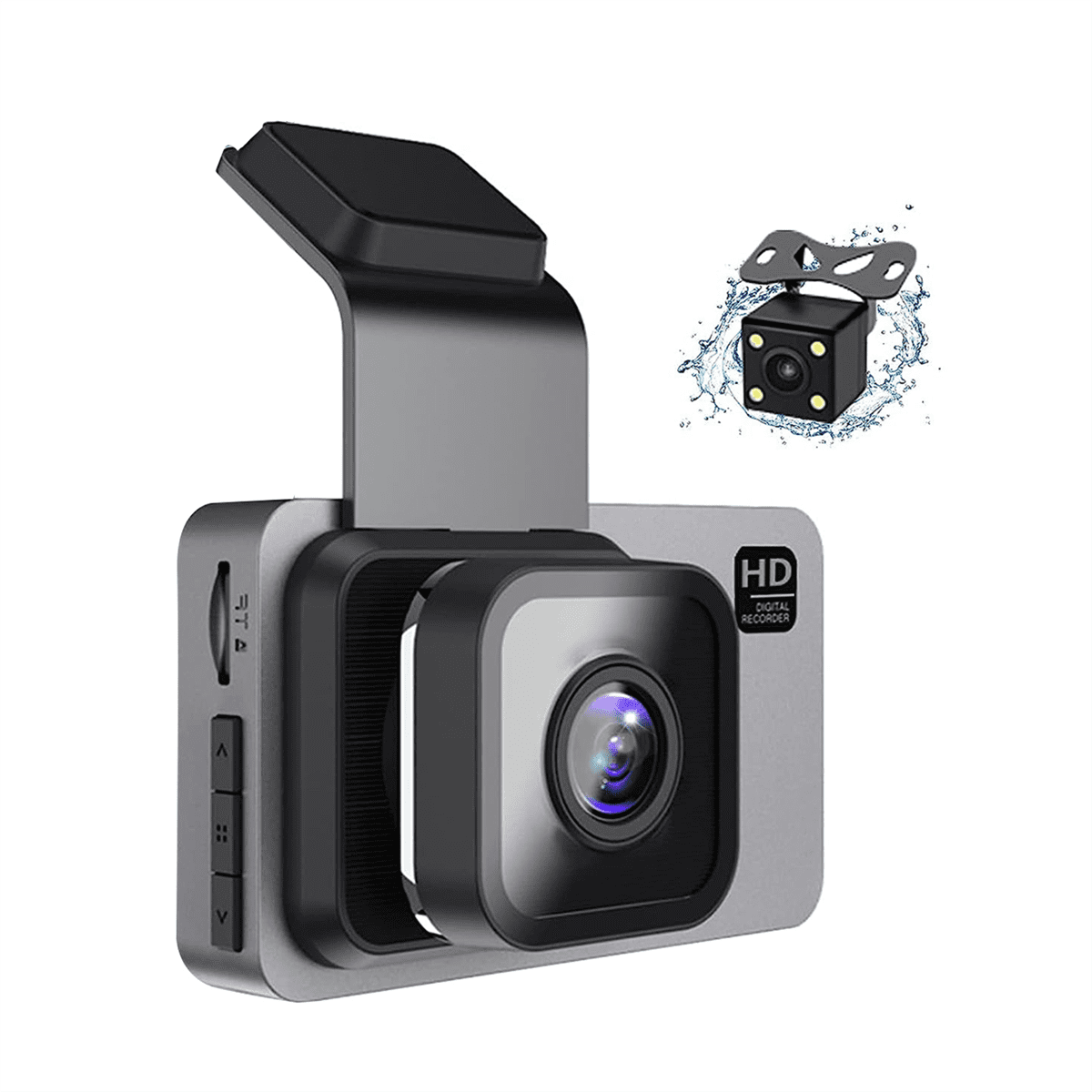 1080P HD Car Dash Camera,Front and Rear WiFi Dash Cam with 3inch IPS Screen,Night Vision,Parking Monitor,Loop Recording