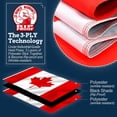 thumbnail image 2 of Anley Rip-Proof Drapeau du Canada Double Face 3 Plis 3 X 5 Pieds - les Drapeaux Canadiens les Plus Résistants et les Plus Durables 3 X 5 Pi, 2 of 7