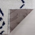 thumbnail image 4 of Ladole Rugs Shaggy Kenitra European Abstract Soft Polypropylene Modern Area Rug Carpet in White Dark Blue 6'5" x 9'5", 4 of 4