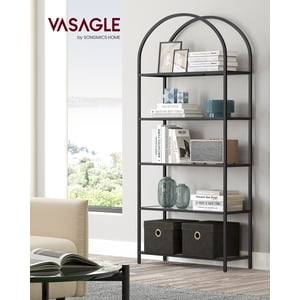 5-Tier Bibliothèque moderne avec cadre en métal pour chambre à coucher Salon