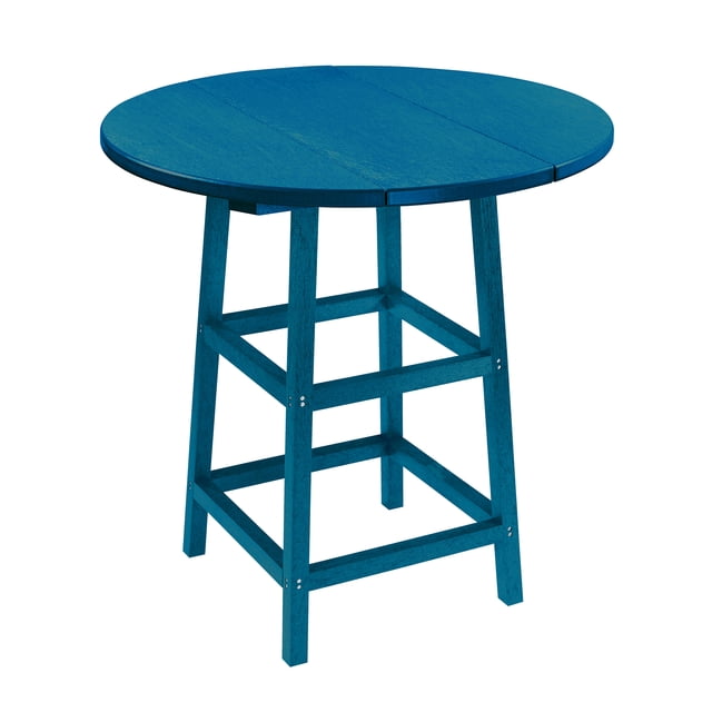 Capterra Casual 32" Round Table Top with 40" Legs - Pacific Blue