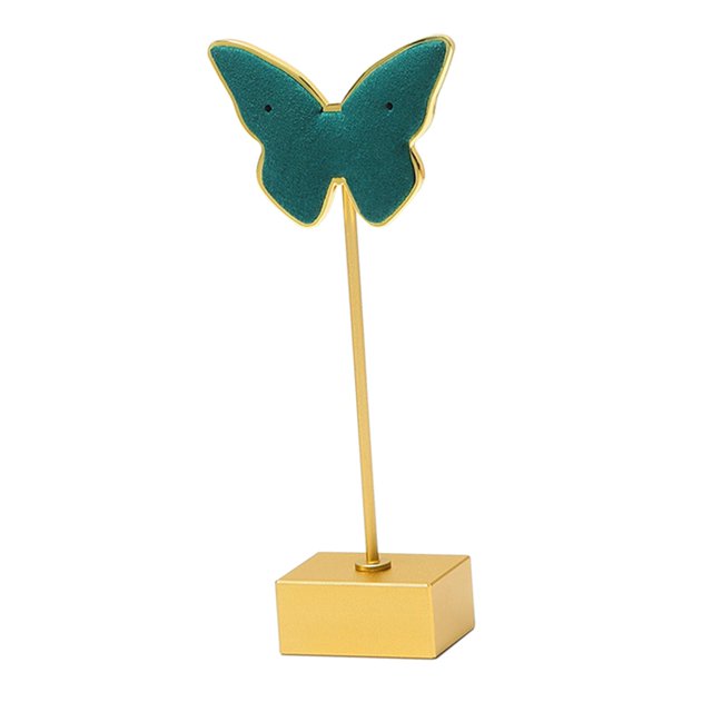 Milaget Butterfly Earrings Stand Holder Jewelry Display Rack Stable Base Green