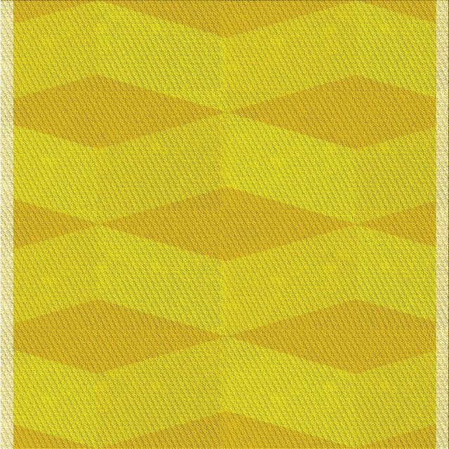 Ahgly Company Machine Washable Indoor Square Transitional Yellow Area Rugs, 5' Square