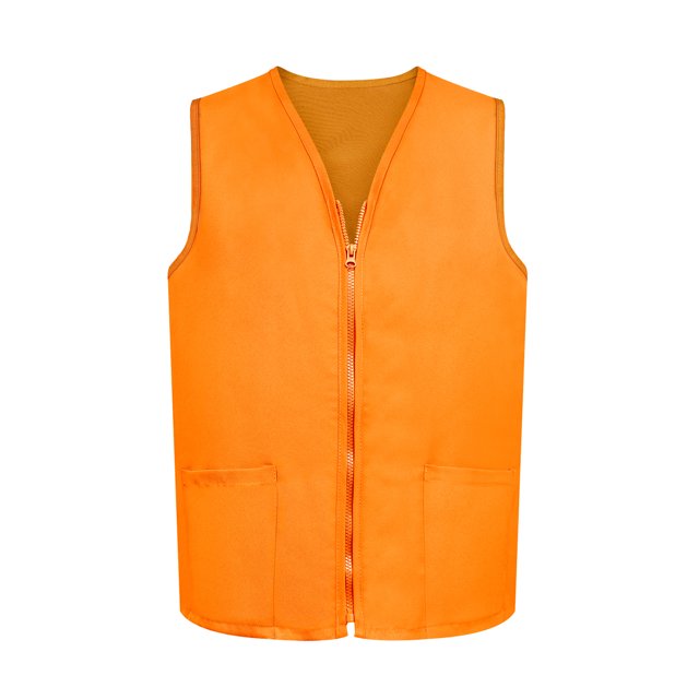 TOPTIE Adult Volunteer Work Vest Event Supermarket Apron Vests - Orange