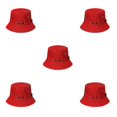thumbnail image 1 of VONKY Comfortable And Breathable Fisherman Hat For Sun Protection Sunscreen Fisherman Cap Hat Summer red 58cm 5Set, 1 of 6