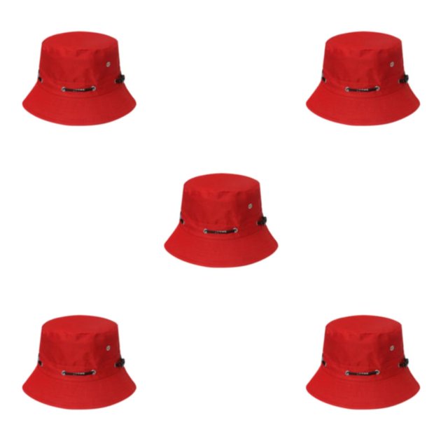 VONKY Comfortable And Breathable Fisherman Hat For Sun Protection Sunscreen Fisherman Cap Hat Summer red 58cm 5Set