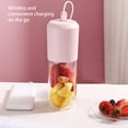 thumbnail image 4 of NARABB Juicer Machine 400ml, Six-blade Head Mini Juicer, USB Rechargeable Portable Juicing Cup, Home Juicer, Large Capacity Glass Juicer, 4 of 8