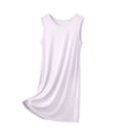 thumbnail image 1 of Diufon Robe de Pyjama pour Femme Été Mince Respirante Sans Manches Col Ras du Cou Chemises de Nuit Décontractées Amples Vêtements de Nuit pour la Maison, 1 of 4