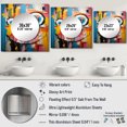 thumbnail image 4 of Designart "Modern Robot Pop Art wall art V" Modern Square Mirror Wall Decor Glam - Large Multi-Color Square Bathroom Mirror - Square Printed Wall Mirror Art, 4 of 5