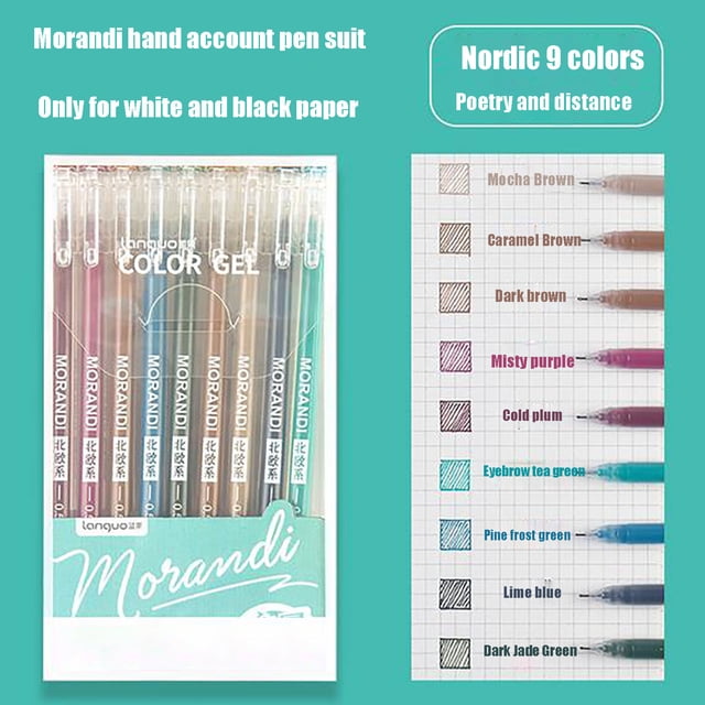 Ynlkorvg Multi-color Pens Large-capacity Color Pens 9 Sets Of Stationery 10ml