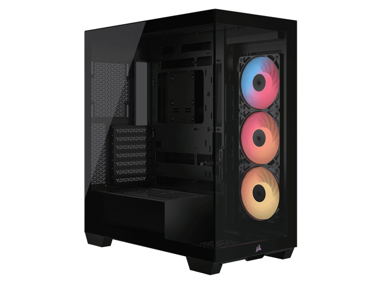 Computer Connect Image CORSAIR 3500X RS-R ARGB Mid-Tower PC Case – 3x Pre-Installed RS120-R ...