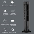 thumbnail image 4 of USB Standing Tower Fans Bladeless Floor Air Conditioner Fan; Adjustable Humidifier Energy-Saving Slim Design Conditioning Ventilator Fan Black, 4 of 7