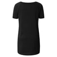 thumbnail image 3 of TIMIFIS T-Shirt à Manches Courtes à Col en V Imprimé Floral pour Femme, Tunique Décontractée Fluide Plissée, Hauts Blouse, 3 of 4