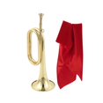 thumbnail image 4 of Blowing Bugle Signal Musical Instrument Scout Bugle Solid Copper and Brass Bugle Style A, 4 of 8