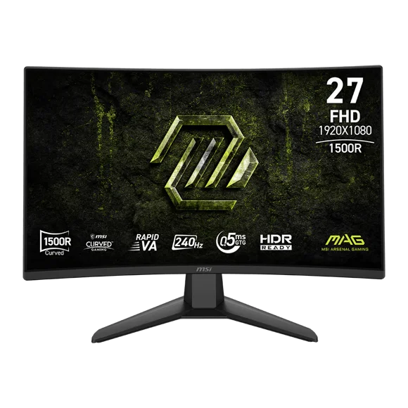 MSI 27" 1920 x 1080 (FHD) 240Hz 0.5ms (GTG) Curved Rapid VA Gaming Monitor Tilt adjustable (MAG 274CF X24)
