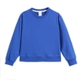 thumbnail image 1 of WUANDIXFA Chandails à Manches Longues pour Filles Chandail à Enfiler à Manches Longues pour Filles Confortable Doux à la Mode et Décontracté Chandail à Col Rond à Manches Longues pour Filles Bleu, 11-12 Ans, 1 of 5
