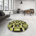 thumbnail image 4 of Ahgly Tapis d'Intérieur Lavable en Machine Carré Transitionnel Marron Chocolat, 4 Pieds Carré, 4 of 7