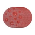 thumbnail image 3 of Set De Table Rond En Pvc Découpé Motif Flocon De Neige (Rouge) - Lot De 12, 3 of 4