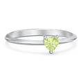 thumbnail image 1 of Heart Birthstone Ring - Peridot (August), 1 of 6