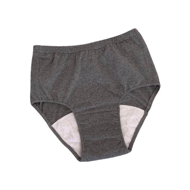 Langgg Soft Men Incontinence Underwear Urine for Sleeping Long Time Driving Adult Dark Grey L